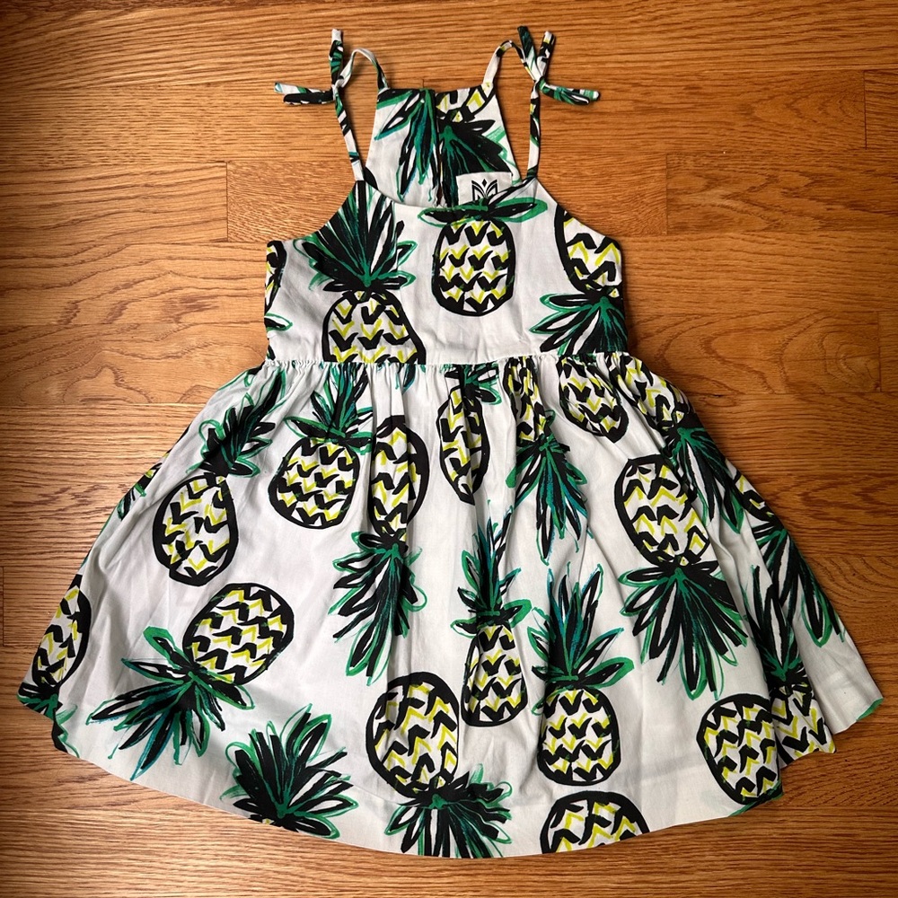 Like New - Super Cute Luxury Little Girl Milly Minis Pineapple Dress Size 5T